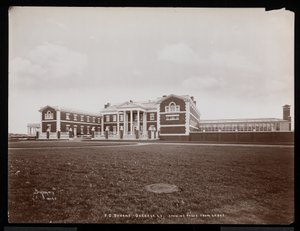 View of the Main House from the Lodge, on F.G. Bourne